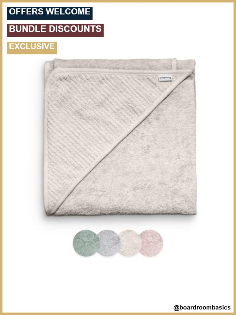 Organic Cotton Hooded Baby Towel 100x100cm Soft Absorbent Bath Towel